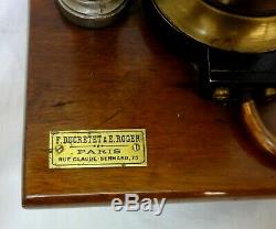16´´ Antique 1900 Paris France Ducretet Hydraulic Press & Pump Model Demo Rare