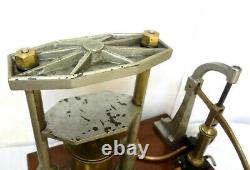16´´ Antique Rare Paris France Ducretet Hydraulic Press Pump Model Demonstration