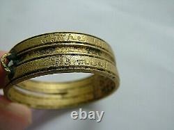 17thC Copper Alloy Poke Ring or Portable Ring Sundial Engraved