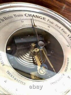 1860s Dubois & Casse Barometer Silver Dial Skeleton Open Face Thermometer