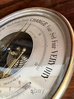 1860s Dubois & Casse Barometer Silver Dial Skeleton Open Face Thermometer