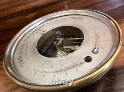 1860s Dubois & Casse Barometer Silver Dial Skeleton Open Face Thermometer