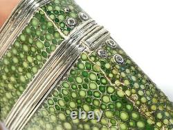 18thC Shagreen Silver Mounted 6 Thumb Lancet Etui Belonged to Dr STORRY Empty