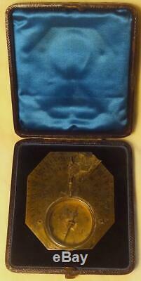 18th C Pocket Sundial Brass Butterfield Type by Menant Paris