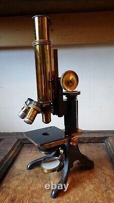 1900 Antique Brass Microscope Signed Swift & Son London