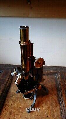 1900 Antique Brass Microscope Signed Swift & Son London