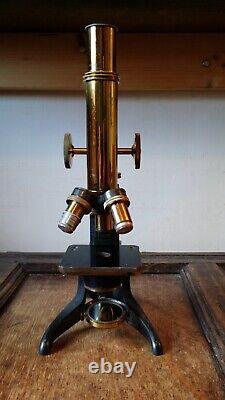 1900 Antique Brass Microscope Signed Swift & Son London