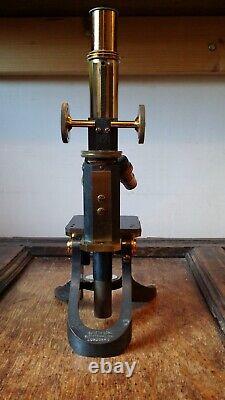 1900 Antique Brass Microscope Signed Swift & Son London