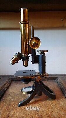 1900 Antique Brass Microscope Signed Swift & Son London