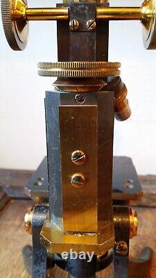 1900 Antique Brass Microscope Signed Swift & Son London