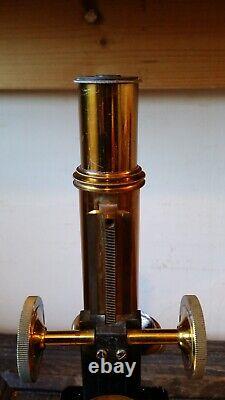 1900 Antique Brass Microscope Signed Swift & Son London