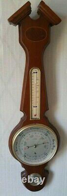1950's Milford Guild Meterorogical Aneroid Thermometer Barometer