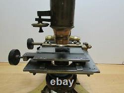 19th Century Brass Microscope by Salmon, London in Mahogany Case