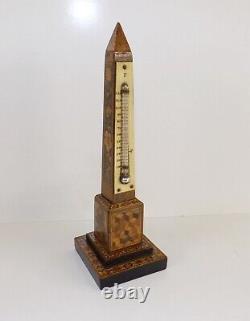 19th Century Tunbridge Ware Cleopatra's Needle Barometer. C. 1860