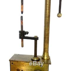 30´´ Antique 1860 Carbon Arc Light Lamp Clockwork Duboscq Paris Rarest & Largest