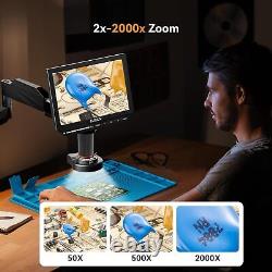 4K Soldering Digital Microscope 2000X HDMI Microscope + Electronics Repair Mat