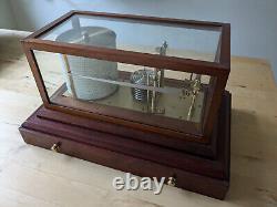 7 day Barograph in mahogany case with Metform 4237 stationary