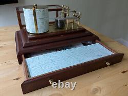 7 day Barograph in mahogany case with Metform 4237 stationary