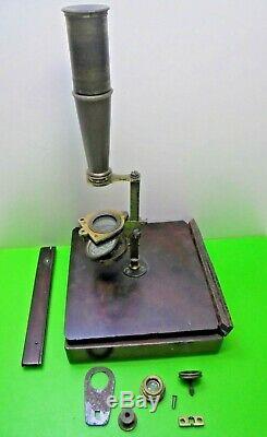 ANTIQUE EARLY 1800s GEORGIAN VICTORIAN OLD CARY GOULD POCKET FIELD MICROSCOPE
