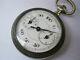 ANTIQUE GERMANY ENAMEL DIAL POCKET WATCH PEDOMETER STEP METER Ostrich/Pyramids