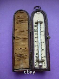 ANTIQUE LATE 19th CENTURY UNSIGNED TRAVELLING or POCKET THERMOMETER