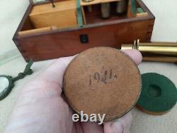 ANTIQUE OBERHAEUSER TRAVELLING DRUM MICROSCOPE c1860