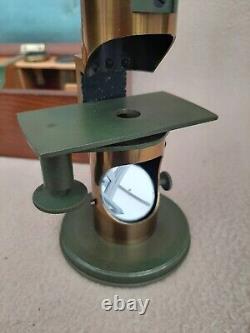 ANTIQUE OBERHAEUSER TRAVELLING DRUM MICROSCOPE c1860