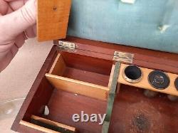 ANTIQUE OBERHAEUSER TRAVELLING DRUM MICROSCOPE c1860