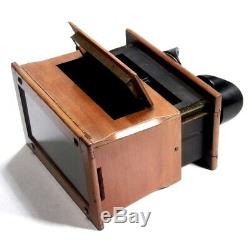 ANTIQUE STEREO VIEWER STEREOSCOPE UNIS FRANCE mahogany for slides & cards