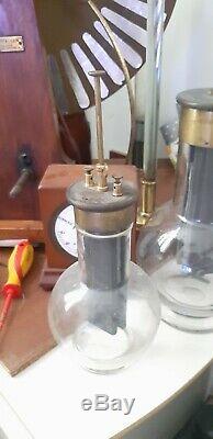 ANTIQUE scientifique instrument pile de Grenet 1880 leyden jar phonograph tsf