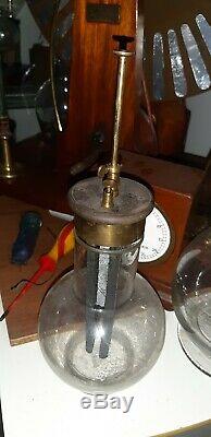 ANTIQUE scientifique instrument pile de Grenet 1880 leyden jar phonograph tsf