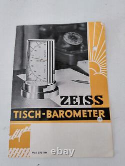 ART DECO ZEISS IKON Barometer Tischbarometer + 1933 Leaflet