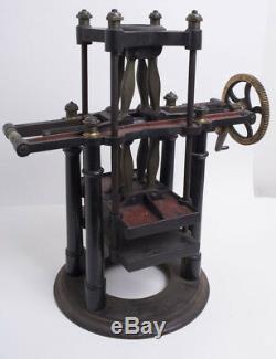 A Bronze Bell Lab Specimen Press Machine c. 1800's. Size 17 1/8 inches high x 15