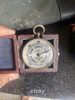 A Fine c19th Negretti and Zambra Pocket Barometer, GWO, Original Case