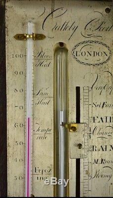 A George III Mahogany And Satinwood Stick Barometer