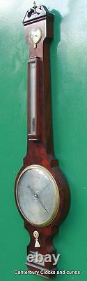 A. Gugeri Charles St Hatton Garden Antique Georgian Mahogany Banjo Barometer