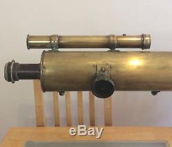 A Stunning Large Newton And Co Circa 1870 Cased Refracting Telescope