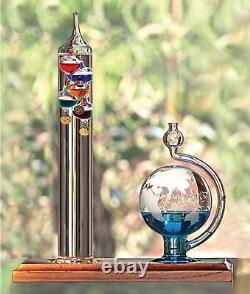 AcuRite 00795A2 Galileo Thermometer with Glass Globe Barometer, Barometer Set