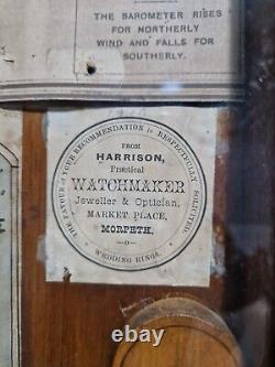 Admiral fitzroy barometer Harrison Watch Maker For Restoration Victorian Antique