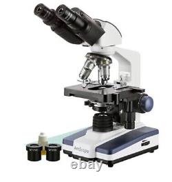 AmScope B120 Series Student & Professional LED Binocular Compound Microscope