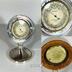 Amazing WW1 Negretti & Zambra Pocket Barometer with Silver Stand (RFA d. 1916)