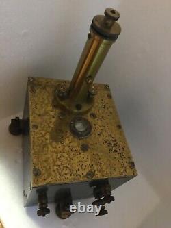 An antique brass galvanometer gambrell bros london patt 3000 spirit level model