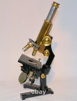 An excellent folding, portable microscope in case by Ernst Leitz