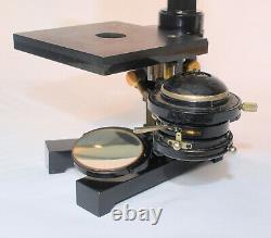 An excellent folding, portable microscope in case by Ernst Leitz
