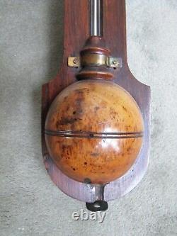 Antique 1800s or Earlier English Stick Thermometer & Barometer. West London