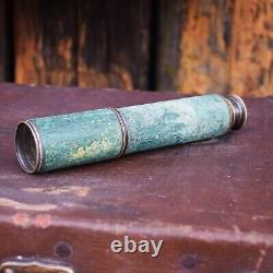 Antique 1860 Newton & Co Shargreen Brass Travel Telescope Fleet Street London