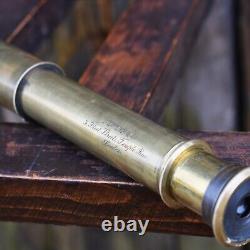 Antique 1860 Newton & Co Shargreen Brass Travel Telescope Fleet Street London