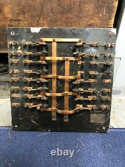Antique 1880s Electric Knife Switch Electrical Fuse Panel steam punk industrial