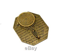 Antique 18th Century French Nicholas Bion Brass Pocket Compass Sundial