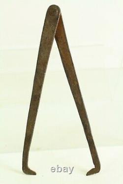 = Antique 18th c. Calibrator Compass Wrought Iron Tool for Science or Masonry